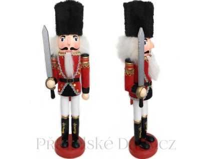 Louskáček Voják Meč / Dřevo 30 cm