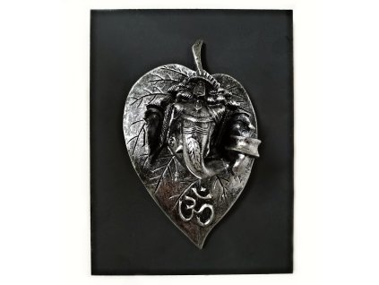 Ganesha Moderní Plastika na zeď OM 21cm