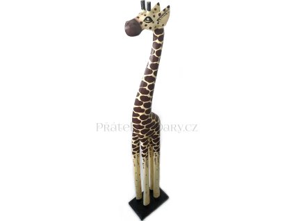 Žirafa velká socha 7 Dřevo XL 80 cm
