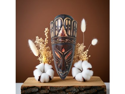 Etno Maska 5 Šaman / Dřevo 20 cm