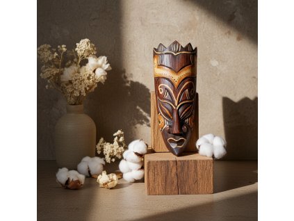 Etno Maska 6 Šaman / Dřevo 20 cm