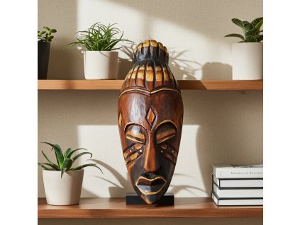 Etno Maska 8 Šaman / Dřevo 20 cm