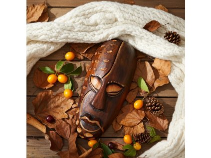 Etno Maska 11 Šaman / Dřevo 20 cm