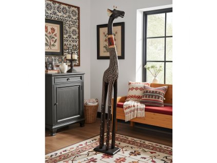 Žirafa velká socha 2 Dřevo Top XXXL 150 cm