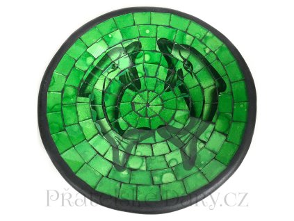 Mísa Talíř Terracota - Delfín skleněná Mozaika / Z205b