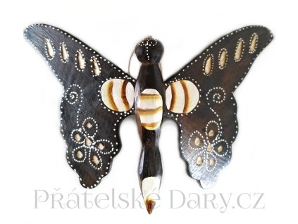 Motýl 2 soška - dekorace / Dřevo 18x25cm