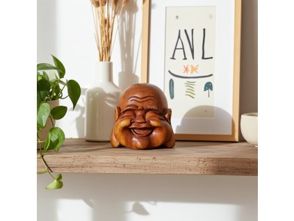 Buddha soška hlava / Dřevo masiv 1kg