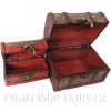 Truhla set 2x Truhlička Orient 3 Dřevo/Kůže