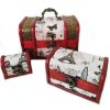 Truhla set 3x Truhlička Orient 4 Dřevo/Kůže