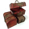 Truhla set 3x Truhlička Orient 5 Dřevo/Kůže