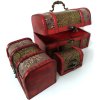 Truhla set 3x Truhlička Orient 8 Dřevo/Kůže