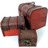 Truhla set 3x Truhlička Orient 10 Dřevo/Kůže