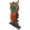 Sova zdobená socha mozaika 2 Dřevo 31cm