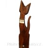 Kočka 2 dřevěná Socha / 40 cm
