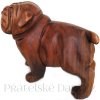 Pes - Francouzský Buldoček originální soška / Dřevo 20x20cm