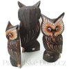 Sova set 3 Sovy / dřevo 25 cm