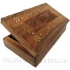 Šperkovnice luxusní zdobená truhla / Mahagon 25,5cm