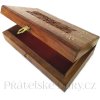 Šperkovnice luxusní zdobená truhla / Mahagon 25,5cm