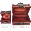 Truhla set 2x Truhlička Orient 1 Dřevo/Kůže