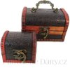 Truhla set 2x Truhlička Orient 1 Dřevo/Kůže