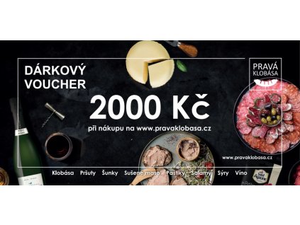 e-Dárkový poukaz v hodnotě 2 000,- Kč