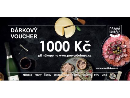 e-Dárkový poukaz v hodnotě 1 000,- Kč