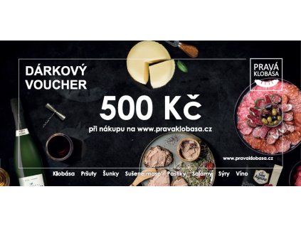 e-Dárkový poukaz v hodnotě 500,- Kč