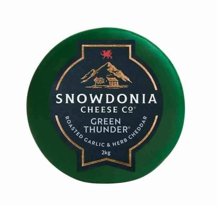 Levně Snowdonia Cheddar Green Thunder - s česnekem a bylinkami 200 g