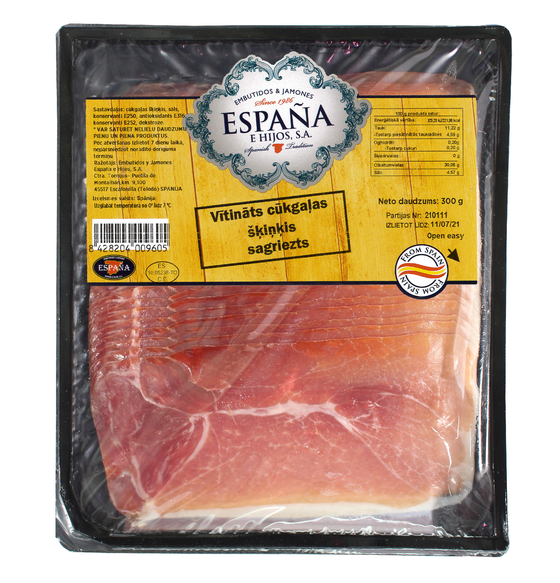 Espaňa e Hijos Jamón Serrano - krájený 500 g/ZACHRAŇ JÍDLO