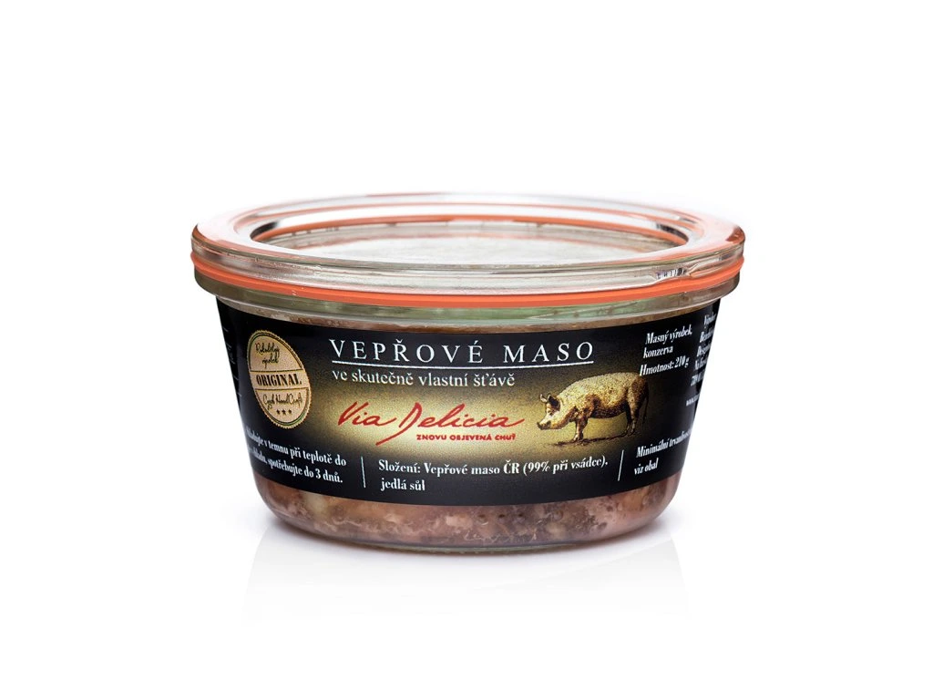 Via Delicia Vepřové maso ve vlastní šťávě 210 g/ZACHRAŇ JÍDLO