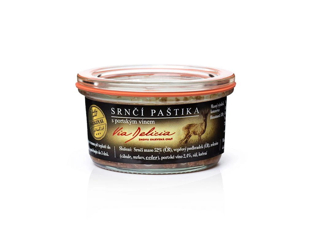 Via Delicia Srnčí paštika s portským vínem 130 g/AKCE