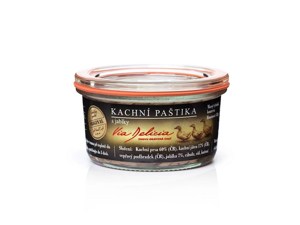 Via Delicia Kachní paštika s jablky 130 g/AKCE