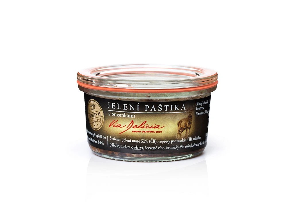 Via Delicia Jelení paštika s brusinkami 130 g/AKCE
