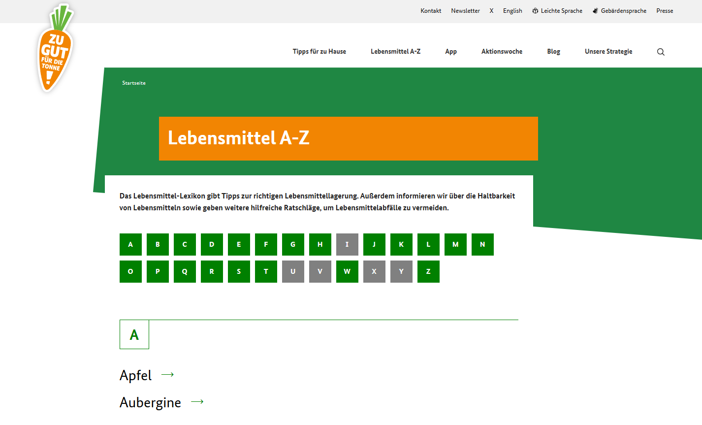 Zu gut für die Tonne