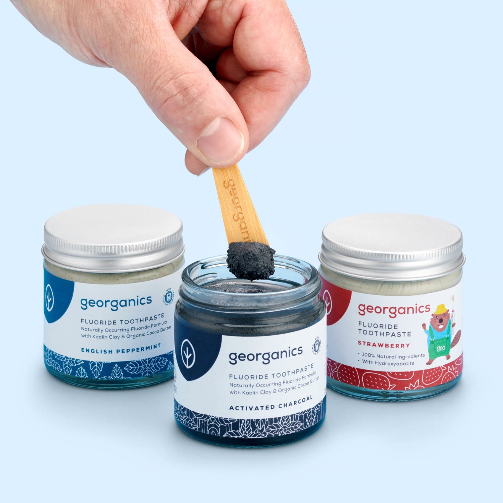 Dětská jahodová zubní pasta s fluoridem