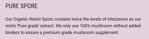 Organic Reishi Spore Capsules