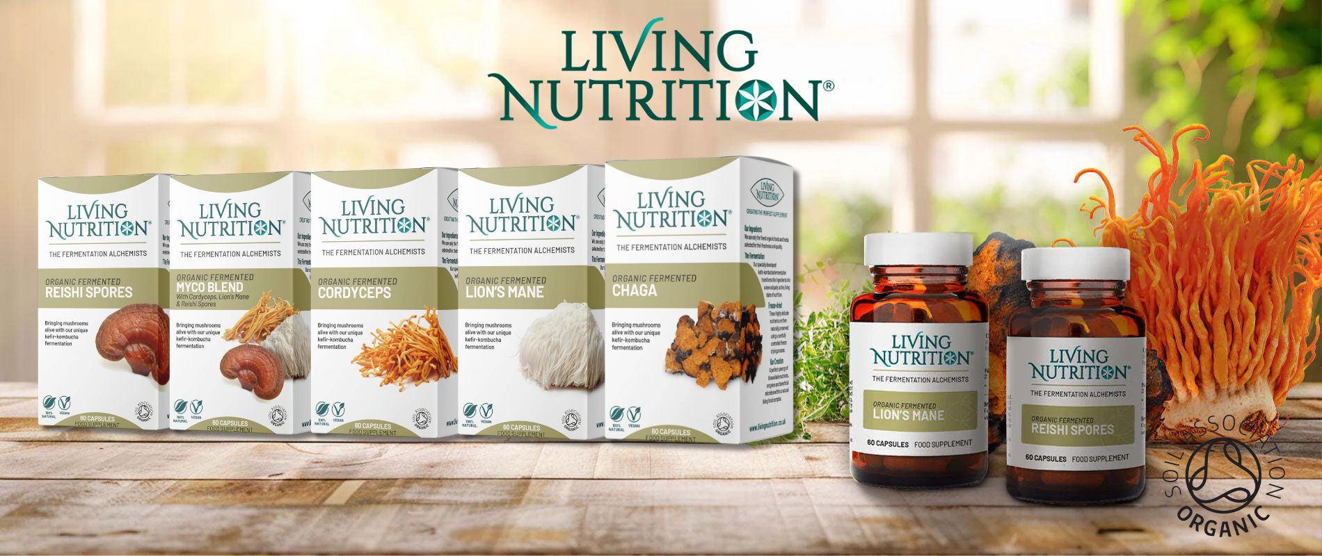 living nutritiion myco blend range