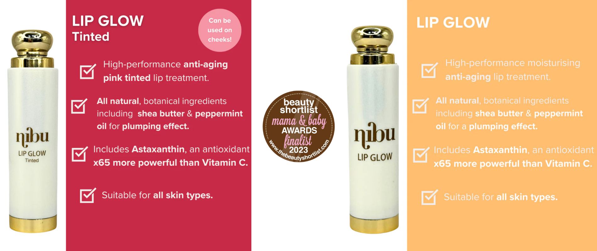 nibu lip glows banner