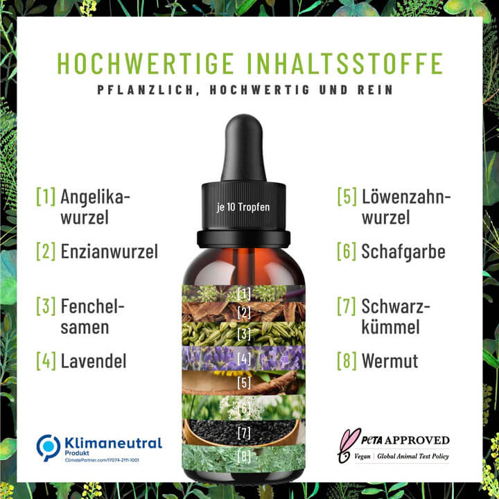 Doplnek stravy Naturtreu KrauterKick - slozeni