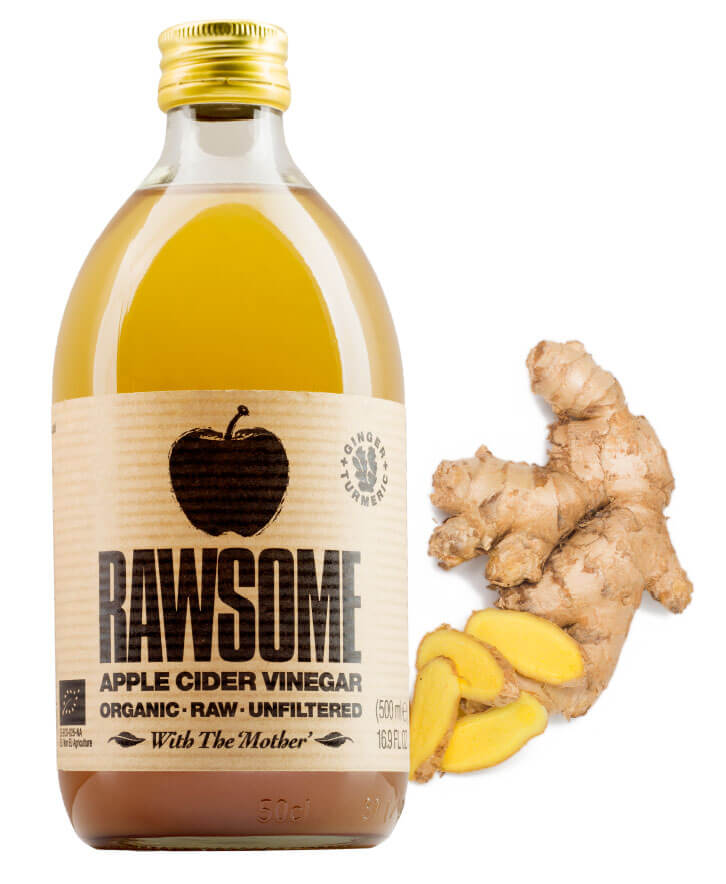 Rawsome Vinegars - Apple Cider Vinegar with curcumin and ginger