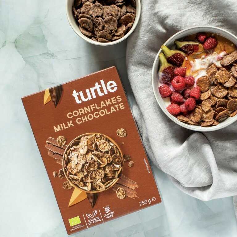 Kukuřičné vločky v mléčné čokoládě Turtle