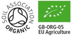 GB Soil Association a EU Organic logo, pravebio.cz
