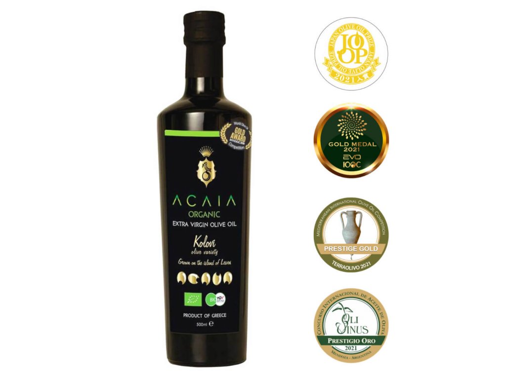Extra panenský bio olivový olej z řeckého ostrova Lesbos - Mono odrůda Kolovi