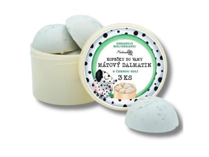 Medarek | Kopečky do vany Mátový dalmatin s černou solí