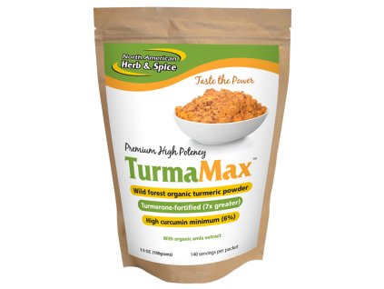 NORTH AMERICAN HERB & SPICE - Sušená Kurkuma s BIO výtažkem z Amly - TURMAMAX [100g]