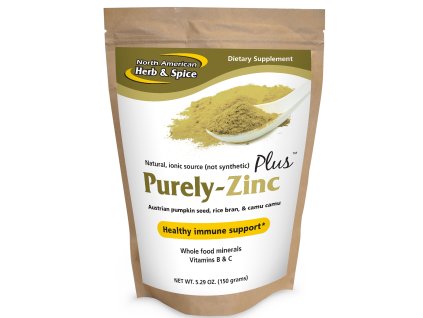 NORTH AMERICAN HERB & SPICE - Přírodní zinek obohacený o Vitamin C a B - Purely ZINC Plus