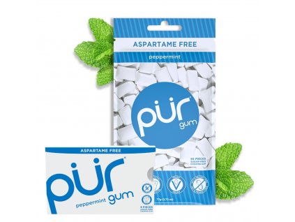 The PUR Company | Xylitol žvýkačky PÜR - Peppermint - 9 ks, 55 ks