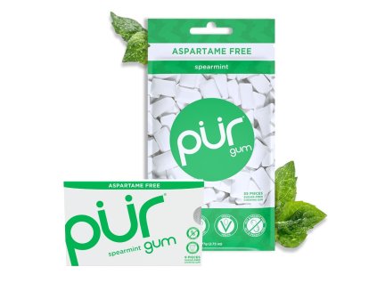 The PUR Company | Xylitol žvýkačky PÜR - Spearmint - 55 ks