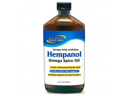 Raw konopný olej obohacený o extrakty z bylin a koření - Hempanol Omega Spice