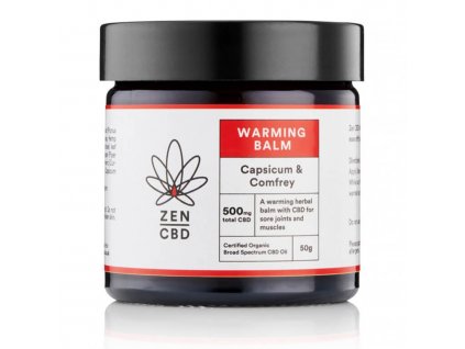Zen CBD - Hřejivý balzám na namožené klouby a svaly s 500 mg účinné látky